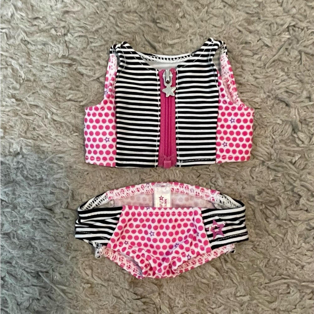 American Girl Truly Me Stripes and Dots Swimsuit